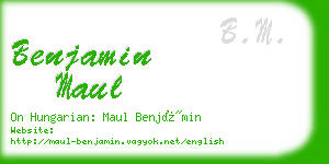 benjamin maul business card